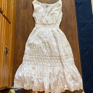 White crochet dress